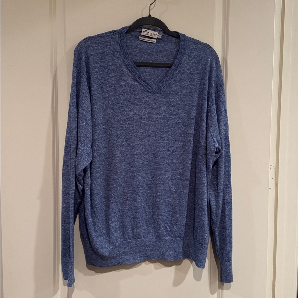 Peter Millar Crown Cool Extra Fine Merino Wool Linen Sweater Size XXL